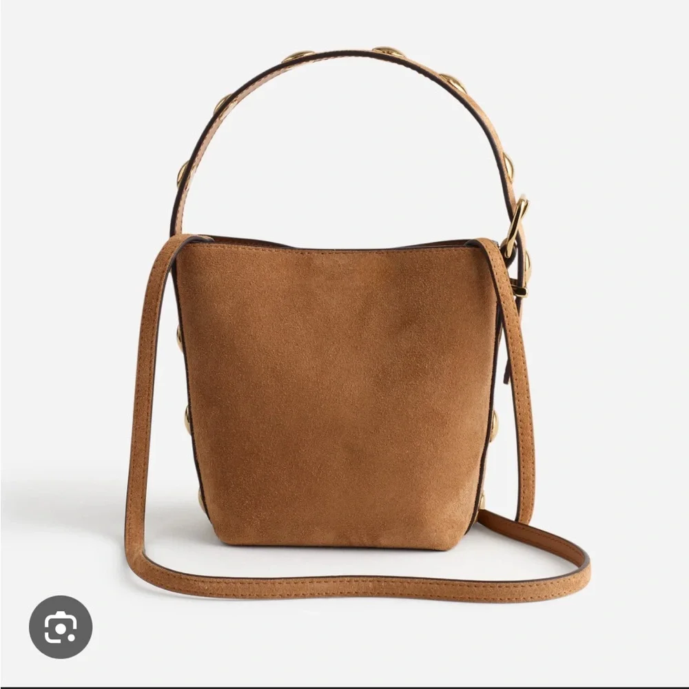 ISO Madewell Micro Suede Bucket Bag Cumin - Picture 4 of 6